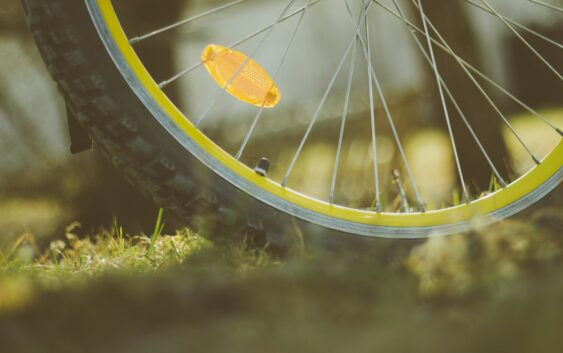 photo of bicycle rim and tire